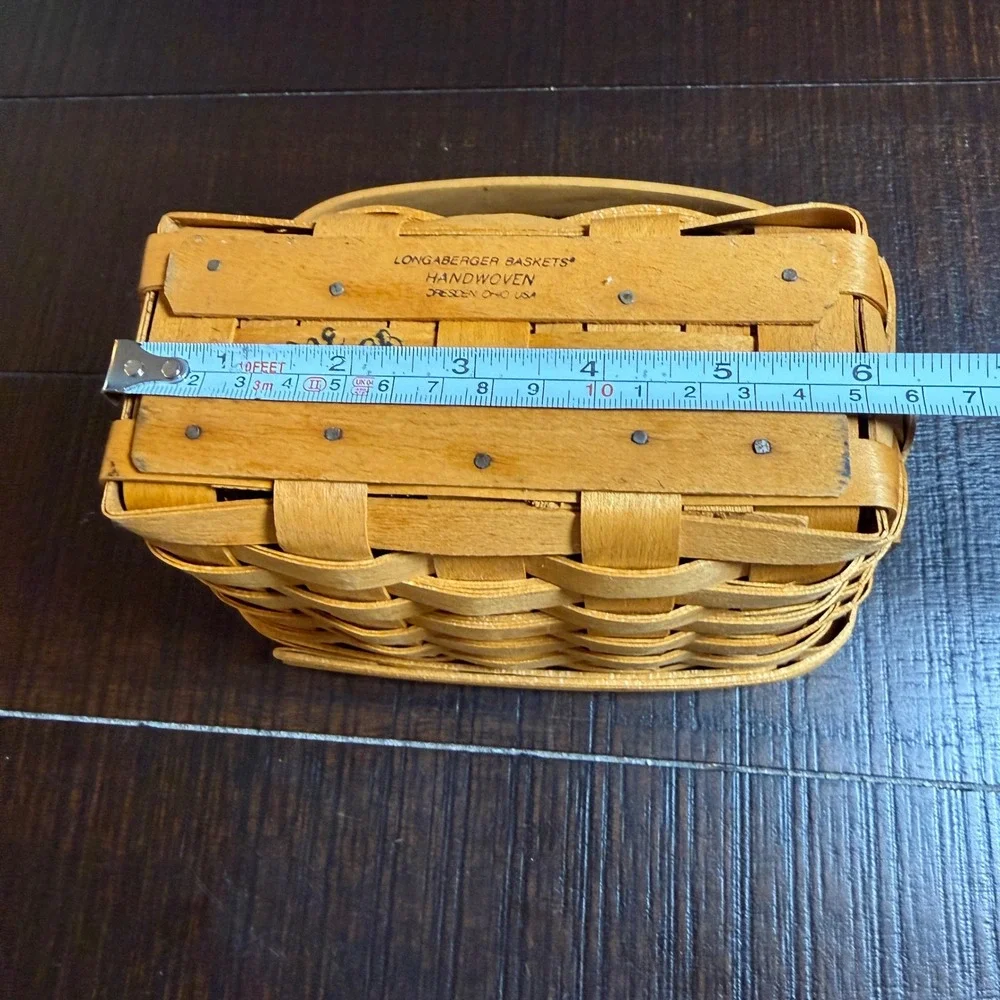 Longaberger Dresden Tour Basket II 1998 Cottagecore Small Brown Handwoven Decor